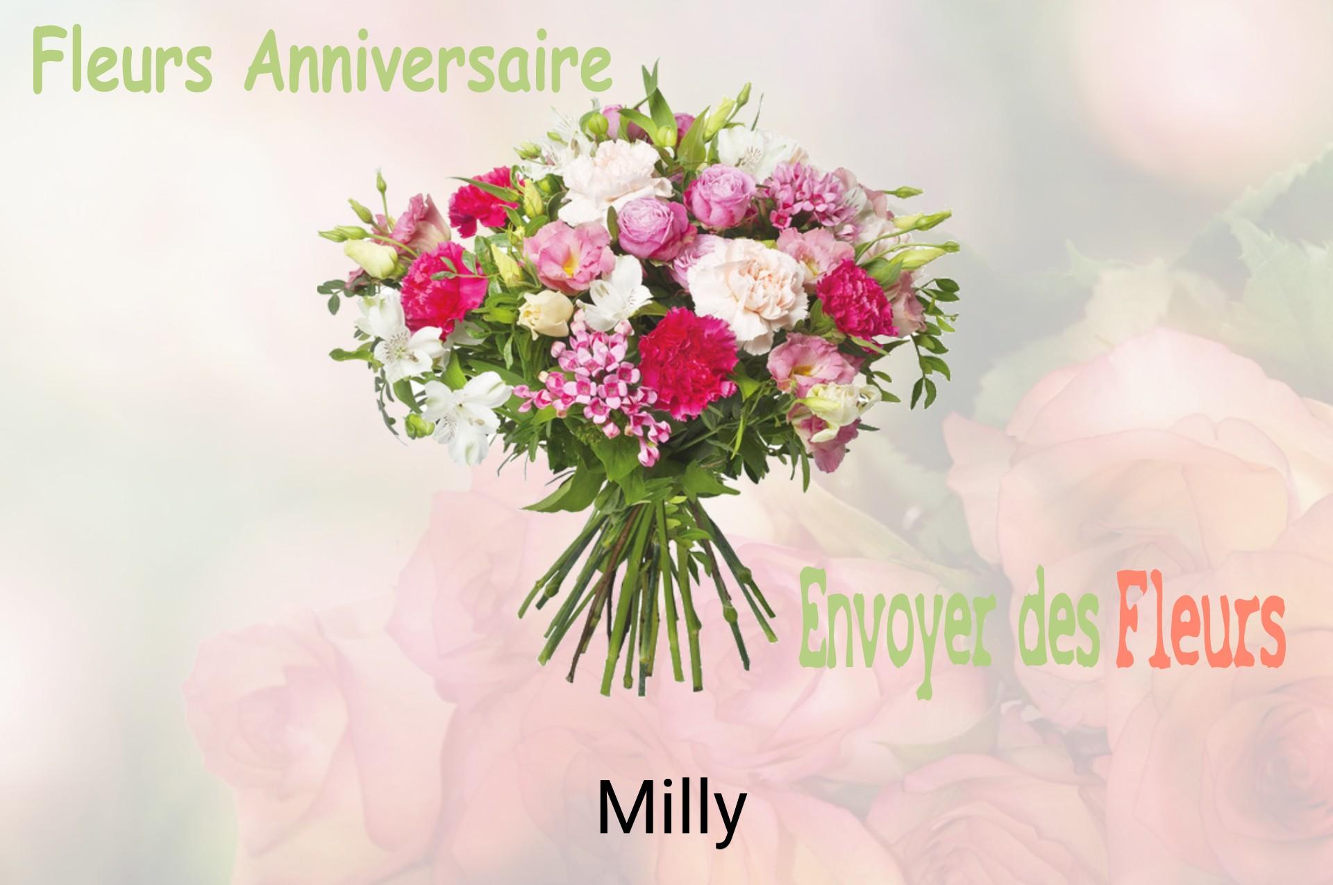Bouquet de fleurs d’anniversaire livré à Milly